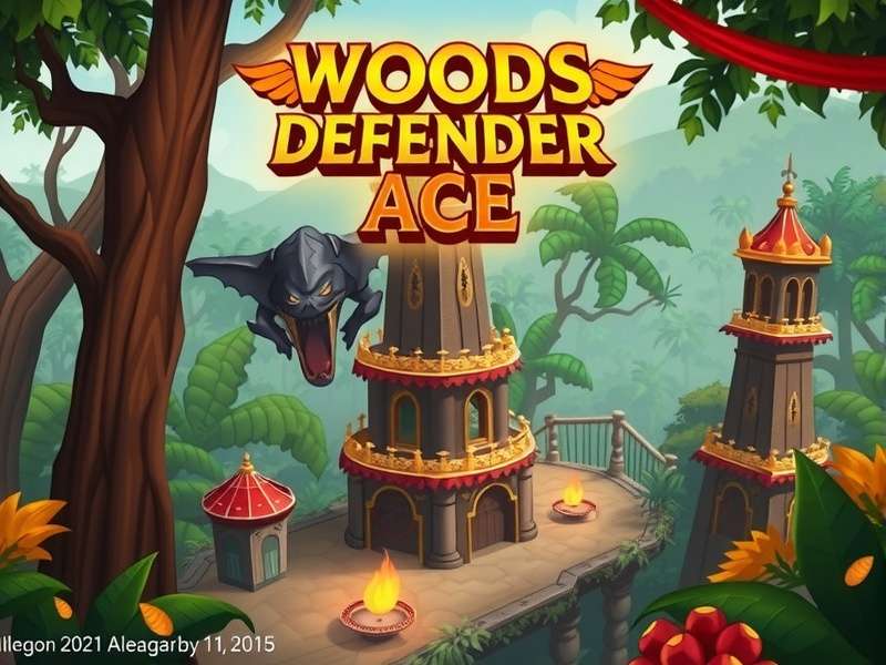Woods Defender Ace game cover showing jungle battle scene